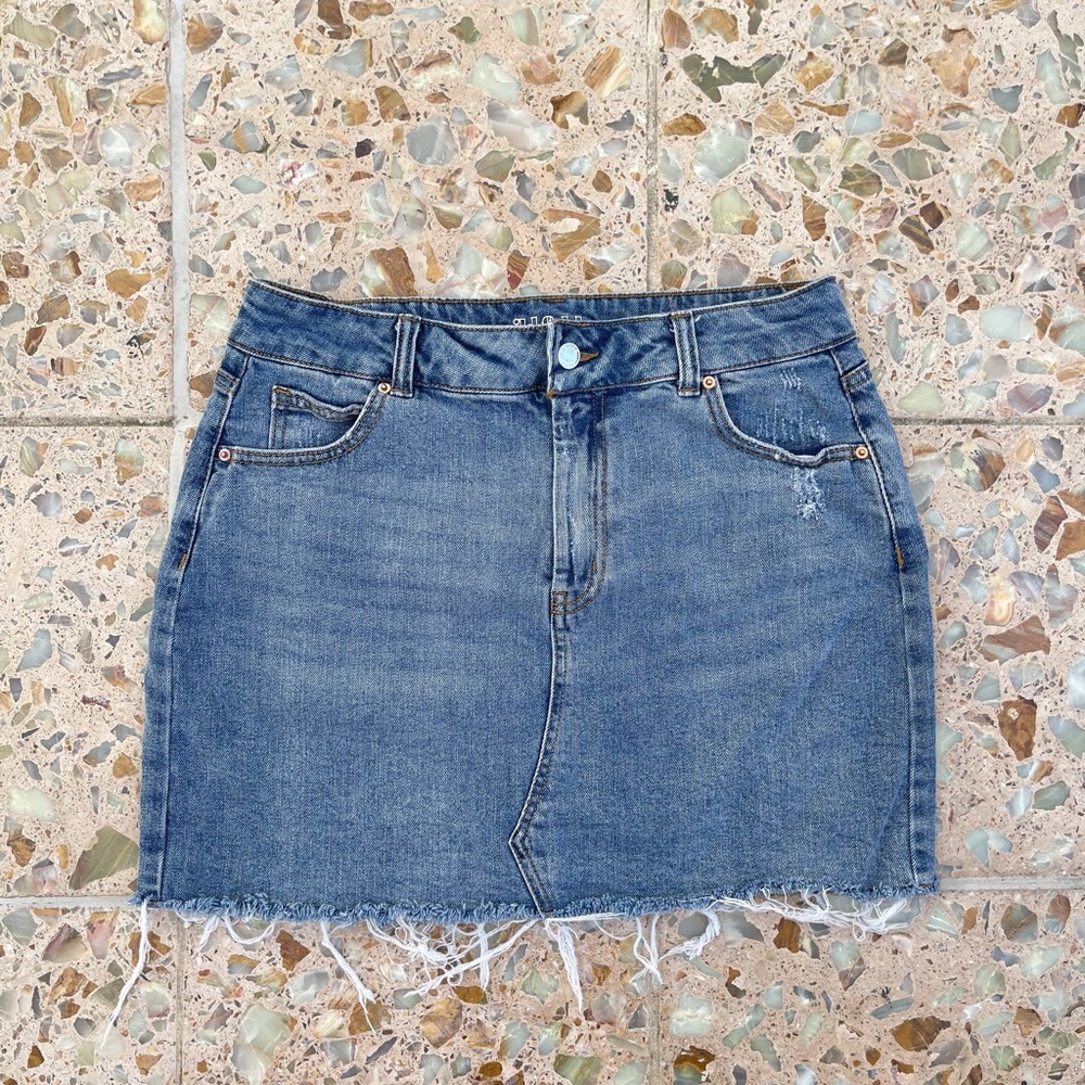 Wild Fable Distressed Denim Skirt